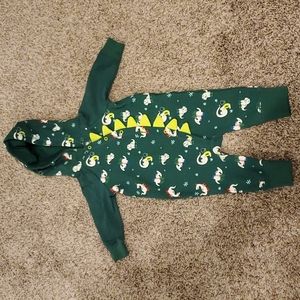 Dinosaur button up onsie